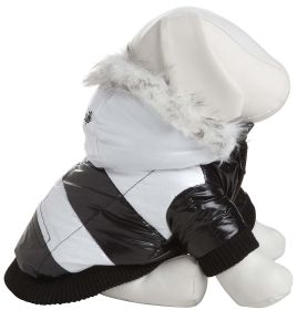 Fashion Striped Ultra-Plush Pet Parka Coat (size: X-Small)